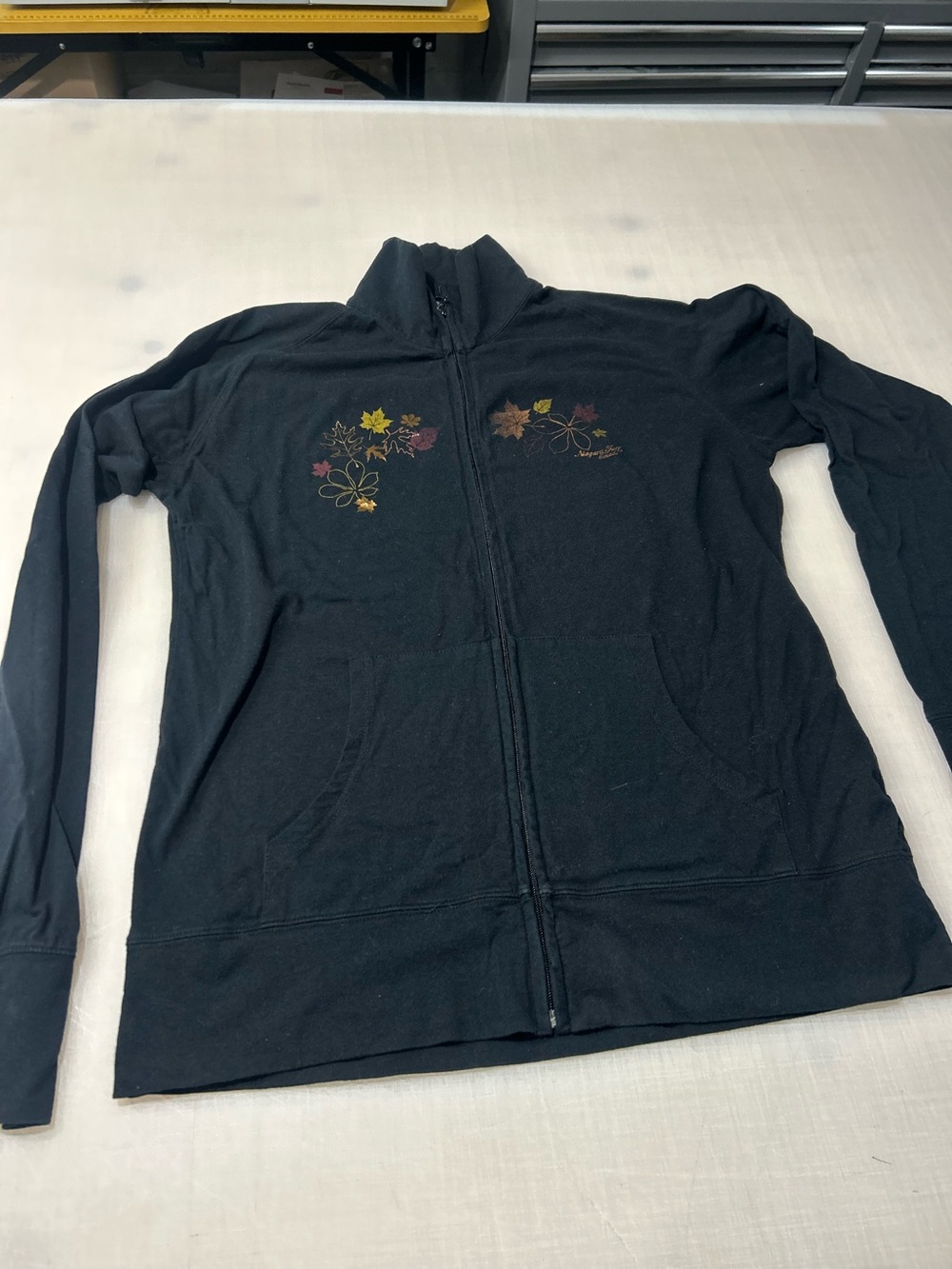 Black Women's Zip-Front Jacket with Floral Embroidery Niagara Falls
Xl